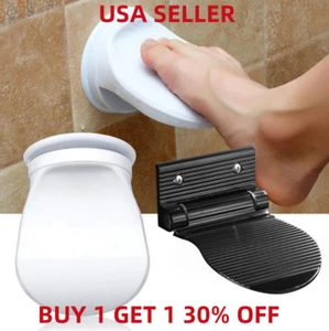Foldable Shower Foot Rest Bathroom Shaving Leg Aid Stool Grip Rack Holder Razor - Picture 1 of 11