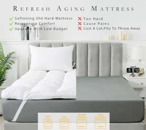 WhatsBedding 3 Inch Memory Foam Mattress Topper Queen Size, Premium - Picture 1 of 9