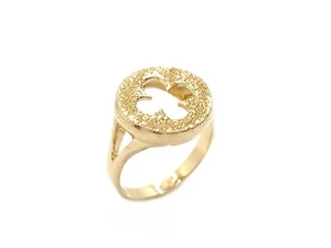 Anello Ring "Chevalier" Gotico Fiorito Veneziano Argento 925 dorato diamantato - Imagen 1 de 4