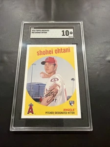 2018 Topps Archives Shohei Ohtani RC #50 SGC 10 Gem Mint - Picture 1 of 2
