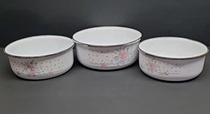 6pc Porcelain Enamel Mixing And Storage Bowl Set - Picture 1 of 14