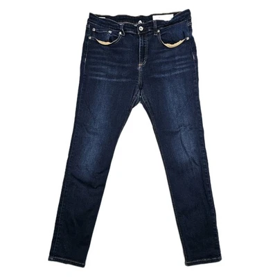 Rag & Bone Denim Jeans Mid Rise Skinny Ankle Size 30x26 Dark Blue Stretch Carmen - Image 1 of 4