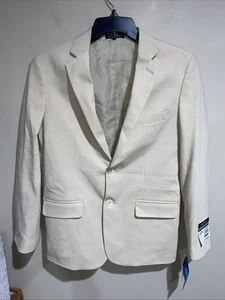 Nautica Boy's Light Beige Stretch Blazer Sport Jacket Size 14 Nwt - Picture 1 of 9