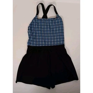 Vintage Classics by Jantzen One Piece Swimsuit Romper Size 10 Swimshorts Modest - Picture 1 of 15