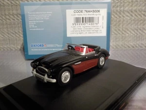 1/76 Austin Healey 3000 - Black/Burgundy, Oxford Diecast. 76AH3006 - Picture 1 of 5