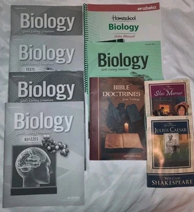 Abeka 10th Grade Lot Biology 4th Ed Bible Doctrines & 2 Readers Homeschool - Picture 1 of 4