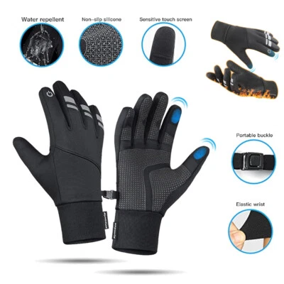Men Women Winter Touch Screen Warm Waterproof Windproof Gloves for Cold Weather - Image 1 of 4