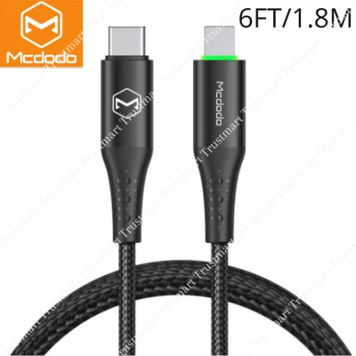 Cable Mcdodo 36W USB-C a iPhone 4/6 pies PD cargador rápido tipo C para Apple 12 11 8 Foto 1 de 4