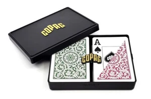 Copag Elite Bridge Size Playing Cards Double Deck Jumbo Burgundy Green 740-3 - Picture 1 of 5