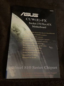 RARE VINTAGE ASUS CUW-FX SOCKET 370 FLEX ATX MOTHERBOARD User Manual Book - Picture 1 of 4