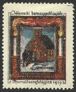Iceland 1919 Church Cinderella Xmas Seal #9 VF-H - Picture 1 of 2