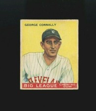 1933 V353 WORLD WIDE GUM ~ #27 ~ GEORGE 'SARGE" CONNALLY ~ CLEVELAND INDIANS