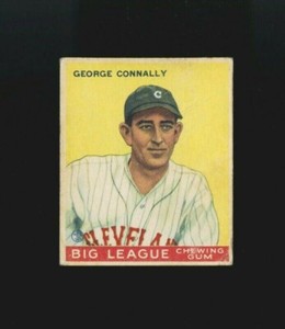 1933 V353 WORLD WIDE GUM ~ #27 ~ GEORGE 'SARGE" CONNALLY ~ CLEVELAND INDIANS