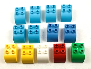 Lego Duplo Slope 2x3x1 13pc Bulk Lot 2302 Brick Blue Yellow Red White Green - Picture 1 of 3