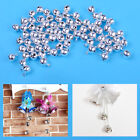 100Pcs 8Mm For Christmas Craft Silver Jingle Bells Ornament Beads Findings A+