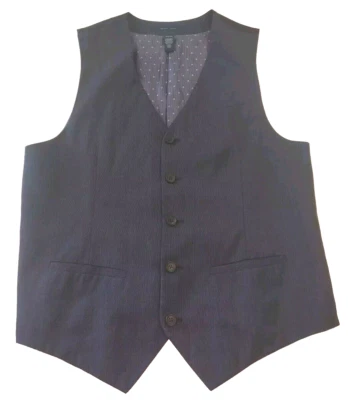 Perry Ellis Mens Vest Waistcoat Small Navy Blue 5 Button Polyester Blend - Image 1 of 4