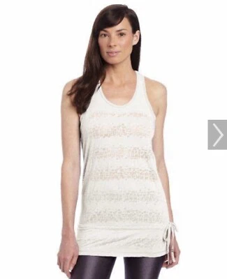 Camiseta sin mangas Lole Waltz 2 para mujer talla M túnica espalda deportiva cordón marfil blanco logotipo Foto 1 de 4