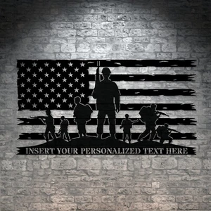Personalized US Military Metal sign Gift, Veteran Wall Decor, Custom Army Decor - Picture 1 of 6