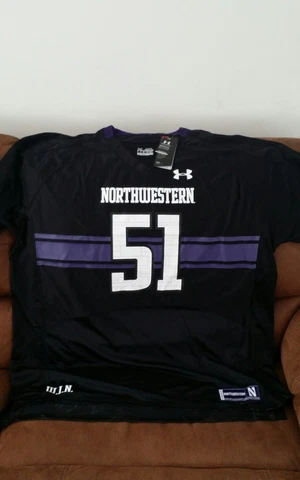 Under armour northwestern wildcats #51 ncaa football jersey NWT size 4XL men Cover