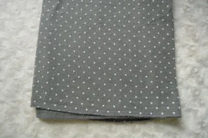 Carter's Gray Baby Blanket Flannel Receiving White Polka Dots 100% Cotton - Picture 1 of 9