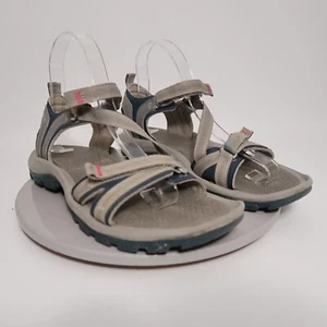 Quechua Shoes Women's 6 Gray Blue Sandals Hiking Sport Outdoors Hook and Loop - Picture 1 of 7