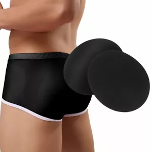 1 par de bragas moldeadoras para hombre potenciador de cadera botín botín acolchado ASS FALSO - Imagen 1 de 10