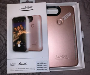 NEW LuMee Duo Phone Case, Rose Matte | Front & Back LED Lighting Variable Dimmer - Picture 1 of 4