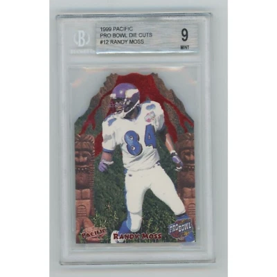 Randy Moss Pro Bowl Die Cuts 1999 Pacific #12 Beckett 9 centering 10 Vikings - Image 1 of 2