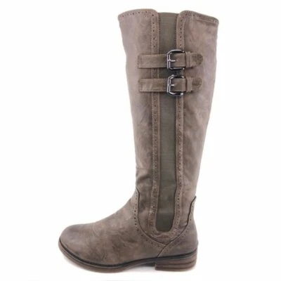 Botas de montar altas de cuero marrón Patrizia 37 EUR PARA MUJER talla 6,5-7 hebillas con cremallera Foto 1 de 4