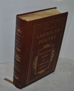 TREASURY of American Poetry Best-loved Poems by American Poets LEATHER Gold 1993 - Picture 1 of 4