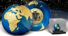 2021 BLUE MARBLE 24K GOLD Planet Earth 3oz Silver Coin $5 Barbados RARE🌍🌏🌎