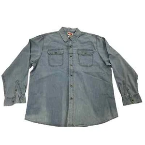 Men’s Vintage Wrangler Flex for Comfort Lg Sleeve Button Up Sz XL 2 Pocket Front - Picture 1 of 7
