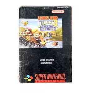 Notice DONKEY KONG COUNTRY 3 Nintendo Super Nintendo SNES Fah Eur - Imagen 1 de 3