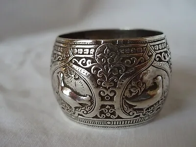 Game Bird Napkin Ring Victorian Sterling Silver Glasgow 1895 • 59£