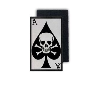 Patch Ace Skull Totenkopf Gefahrensymbol Spielkarte Klett Uniform  #34194