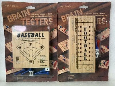 Brain Testers Baseball & Football Classic Wood Games - Image 1 of 2