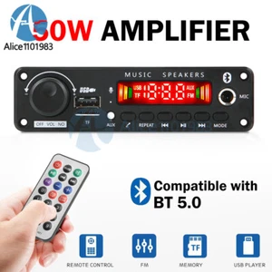 DC6-18V 50W Verstärker Bluetooth 5.0 MP3 Player Decoder Platine FM Radio TF Auto Kit - Bild 1 von 13