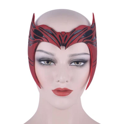 Wanda Scarlet Witch Helmet Crown Maximoff Mask Superhero Masquerade Props PVC - Image 1 of 4