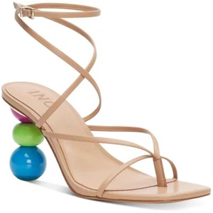 INC Damen Lilliana Kunstleder Zehensteg Knöchelriemen hellbraun 8,5 Medium (B, M) - Bild 1 von 3