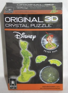 New Sealed Disney Peter Pan BePuzzled 3D Crystal Puzzle Green 34 Pieces #9 - Picture 1 of 5