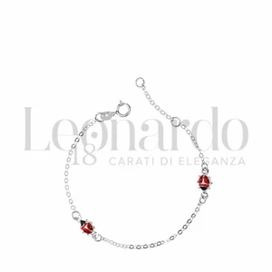 bracciale bimbo/a con 2 coccinelle oro bianco 18kt grammi 1,10 - Imagen 1 de 1