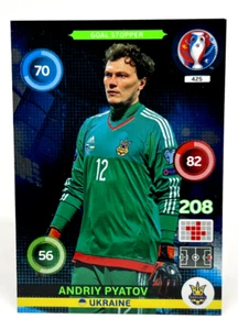 2016 Panini Adrenalyn XL UEFA Euro 2016 Andriy Pyatov GoalStopper #425 Holo - Foto 1 di 3