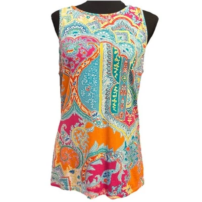 Regata Ralph Lauren Grande Feminina Colorida Abstrata Macia Festival Praia Costeira - Imagem 1 de 4