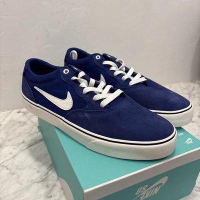 NUEVO Nike SB Chron 2 Gamuza Parte Superior Baja Para Hombres Talla 8.5 Juego de Skate Azul Real DM3493 401 Foto 1 de 4
