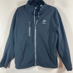 Clique Purdue Boilermaker Big 10 gefütterte Jacke Herren Gr. M schwarz Logo adrett - Bild 1 von 8