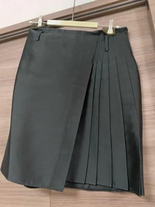 BALENCIAGA Black Knee-length Silk Skirt F/S from Japan - Picture 1 of 4
