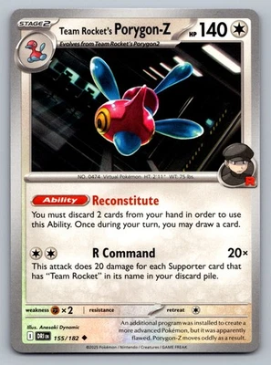 Pokemon TCG SV10: Destined Rivals Team Rocket's Porygon-Z 155/182 - Image 1 of 2