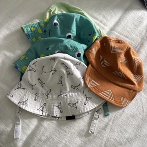 Baby Sun Beach Hats/Cap 6-18 months Beach Summer LOT of 5 Unbranded - Picture 1 of 13