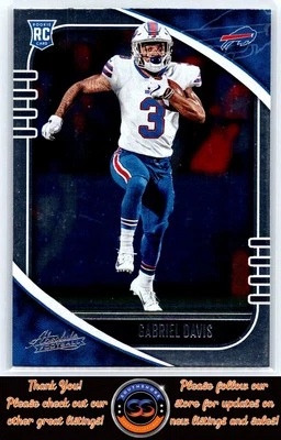 Gabriel Davis Rookie 2020 Panini Absolute #136 RC Buffalo Bills - Image 1 of 4