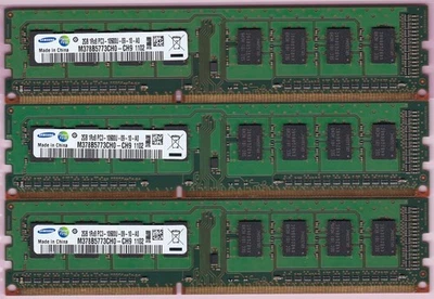 6GB 3x2GB PC3-10600 DDR3-1333 SAMSUNG M378B5773CH0-CH9 Desktop Ram Memory Kit - Image 1 of 2